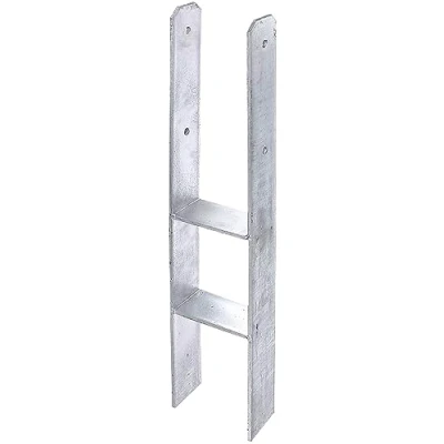 Abbildung von Alberts H Pfostenanker, Materialstärke 8 mm, lichte Breite 141 Höhe 800 mm