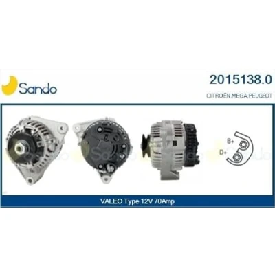 Abbildung von CASCO CAL15138AS Lichtmaschine 12V 70A PEUGEOT: 206 Schrägheck, SW, 106 II CITROËN: Berlingo / First I