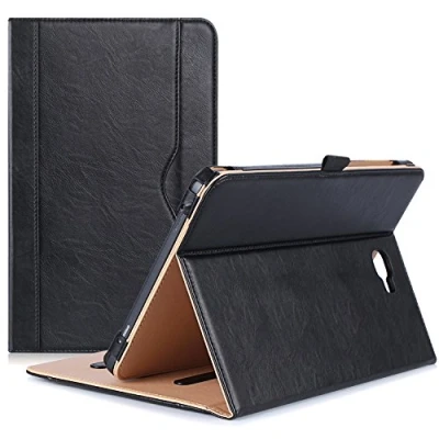 Abbildung von ProCase Hülle für Galaxy Tab A 10.1 Stand Folio Case Cover 10,1 Zoll Tablette SM T580 T585, mit Mehreren Betrachtungswinkeln, Dokumentenkarte Tasche Schwarz