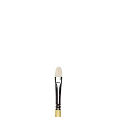Abbildung von Winsor &amp; Newton 5871006 Künstler Chunking Schweineborsten Pinsel für Ölfarben, hohe Farbaufnahme, gleichmäßige Farbabgabe Filbertpinsel Nr. 6, kurzer Stiel