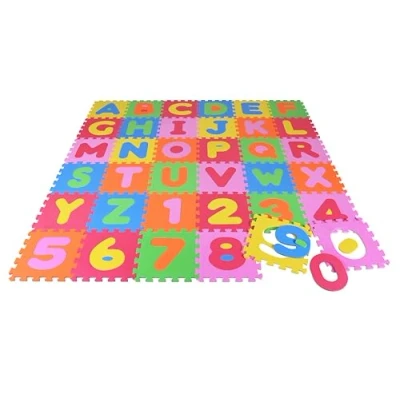 Abbildung von Knorrtoys® Puzzle Zahlen und Buchstaben, 36 Puzzleteile, Puzzlematte, Bodenpuzzle