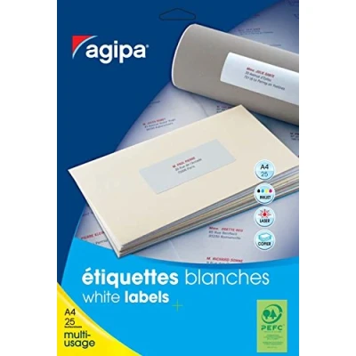 Abbildung von agipa Universal Etiketten Kleinpackung, 50 x 20 mm, wei VE = 1
