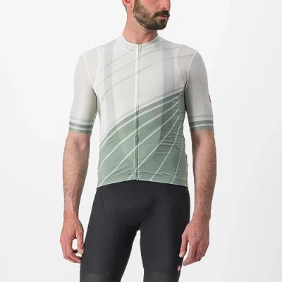 Abbildung von CASTELLI 4523014 065 Speed Strada Jersey T Shirt Men&#039;s Elfenbein/Verteidiger grün L