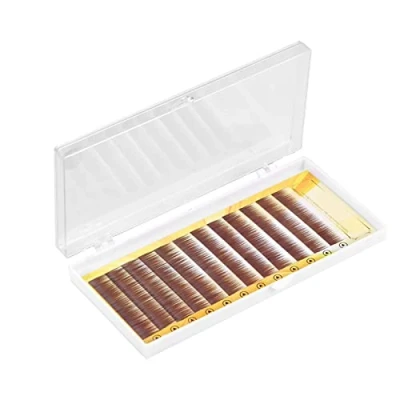 Abbildung von Augenbrauen Falsche Natürliche Verlängerung Ultra Slim Fiber Dunkelbraun 5 8mm
