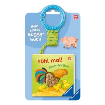 Abbildung von Mein erstes Buggybuch: Fühl mal! Bauernhoftiere; Baby Buch für Kinder ab 6 Monaten, Fühlbuch, Pappbilderbuch