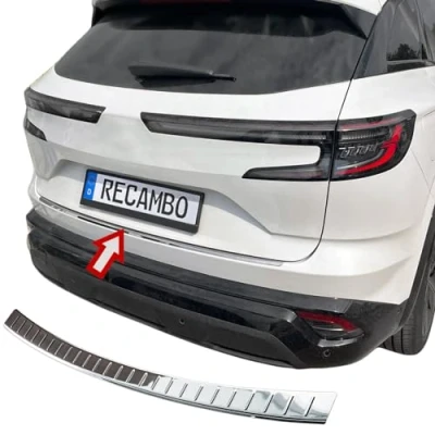 Abbildung von RECAMBO Ladekantenschutz Edelstahl Hochglanz poliert, Chrom Look kompatibel für Renault Austral BJ ab 2022 Styling und Schutz die Stoßstange