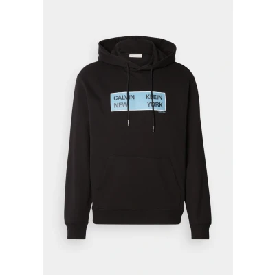 Abbildung von Calvin Klein Herren Ls Eu 350Terry Ckny Box Graphic Lv04Rd259G Sweatshirts, Black (Black), XL