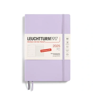 Abbildung von LEUCHTTURM1917 370507 Wochenkalender &amp; Notizbuch Medium (A5) 2025, Softcover, Lilac, Deutsch
