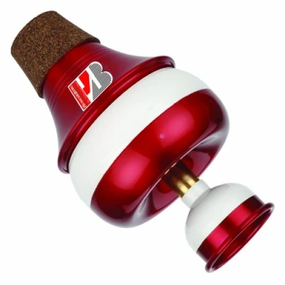 Abbildung von Humes &amp; Berg 267 Stonelined Swish Wha Dämpfer für Posaune/Mute (aus Aluminium), Rot/Weiß