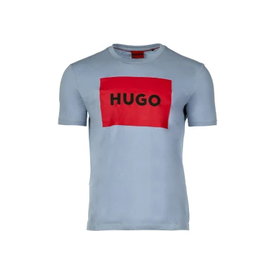 Abbildung von HUGO Dulive Tshirt print, Herren, Größe: Small, Pastel blue