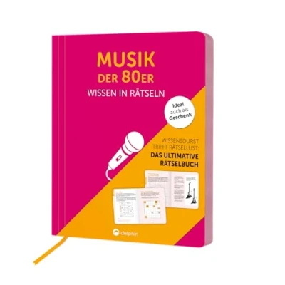 Abbildung von Musik der 80er I Wissen in Rätseln: Rätselbuch für Erwachsene. Das perfekte Geschenk Jahre Fans und Rätsel Freunde