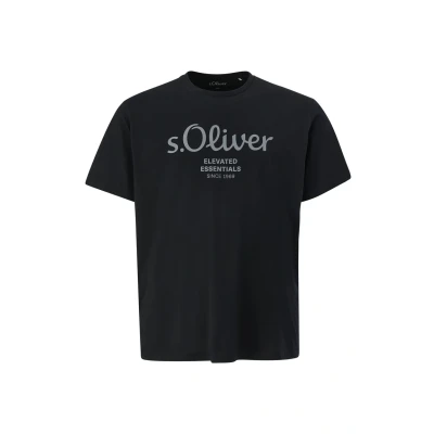 Abbildung von s.Oliver MET LOGO Tshirt print, Herren, Größe: 5XL, Schwarz