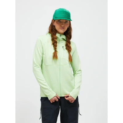 Abbildung von Peak Performance W Trail Polartec Zip Hood Damen Ski jacke VIVID GREEN L