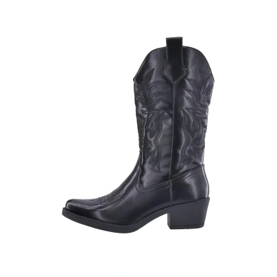Abbildung von Elara Damen Stiefel Kunstleder DES957 1 Black PU 38