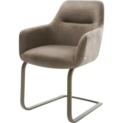 Abbildung von Freischwinger Pejo Flex Taupe Vintage flach Effektfinish Titan