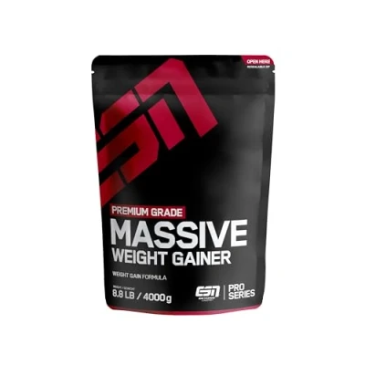 Abbildung von ESN Massive Weight Gainer, Chocolate Cream, 4 kg, ideal für die Massephase, bis zu 536 kcal pro Portion, Pulver zum Masseaufbau und Zunehmen made in Germany