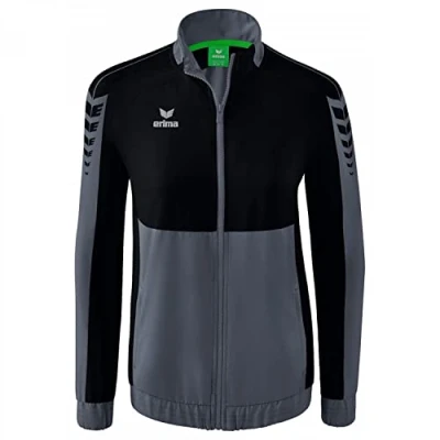 Abbildung von Erima Fussball SIX Wings PRÄSENTATIONS Trainingsjacke, Damen, Größe: 36, Grauschwarz