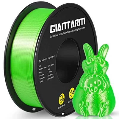 Abbildung von GIANTARM Filament PLA, 3D Druckmaterialien, 1.75 mm PLA für Drucker, 1 kg, Spule Vakuumverpackung, Silk grün
