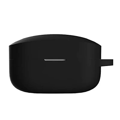 Abbildung von GIOPUEY Hülle für Sony WF 1000XM4, Transparent TPU Stoßfeste Schutzhülle, Ultradünn, Kein Geruch, 1000XM4 Silikon Schwarz