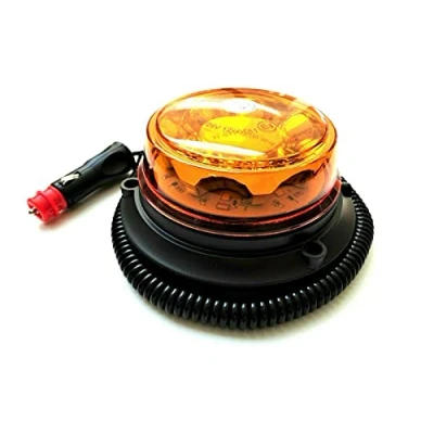 Abbildung von MelTruck® LED Rundumleuchte 4 Blitzmuster 12V 24V ECE R65 R10 E9 Magnet f. PKW LKW Traktor
