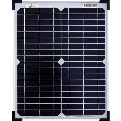 Abbildung von offgridtec Solarmodul &quot;20W Mono Solarpanel 12V&quot;, extrem wiederstandsfähiges ESG Glas