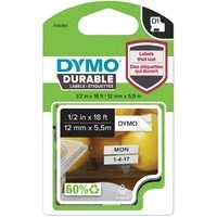 Abbildung von DYMO D1 Hochleistungsfähiges Etikettenband Schwarz Weiß Etiketten (12 mm x 5,5 m)