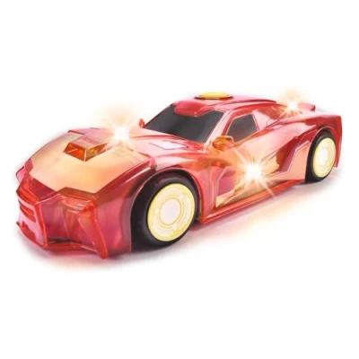 Abbildung von Jada Toys Marvel Light Hero Iron Man Auto (15 cm) Superhelden Spielzeugauto ab 3 Jahre mit Friktion und coolen Licht &amp; Sound Effekten, Spielzeug für Kinder, inkl. Batterien