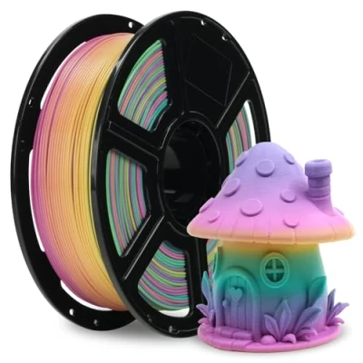 Abbildung von Flashforge HS PLA Filament 1.75mm, 1KG/2.2lbs High Speed 3D Printer for (HS Rainbow Candy)