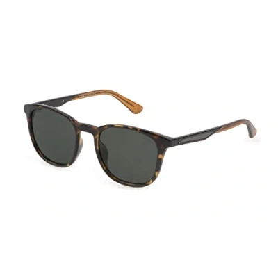 Abbildung von Police Unisex SPLF18E Sunglasses, Glänzendes Dunkles Havanna, 53