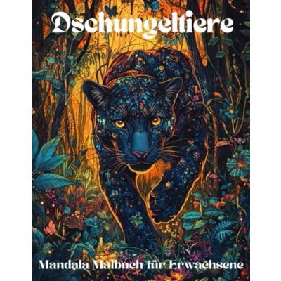 Abbildung von Dschungeltier Mandala Malbuch für Erwachsene: Entdecke mit 40 Mandalas die üppige Welt der Dschungeltiere (Mandala Malbücher Erwachsene)