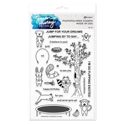 Abbildung von Ranger HUR 67252 Simon Hurley Create Cling Stamps Trampolin Friends, 15,2 x 22,9 cm, transparent, Farblos, c1