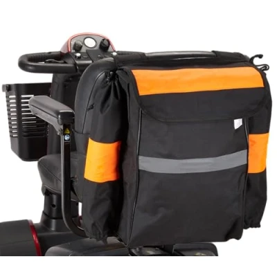 Abbildung von Ducksback Mobilitätsroller Tasche, Krücken /Gehstockhalter, Einkaufen und Aufbewahren, fluoreszierend (schwarz, L)