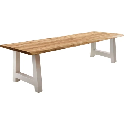 Abbildung von Home affaire Esstisch &quot;Tristan&quot;, massive Balkeneiche geölt mit Baumkante, in natur oder white wash