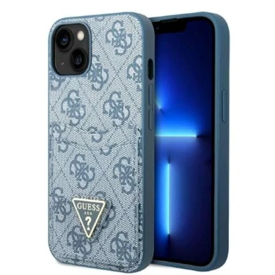 Abbildung von Guess GUHCP13SP4TPB Hülle für iPhone 13 Mini 5,4&quot; blau/Blue hardcase 4G Triangle Logo Cardslot