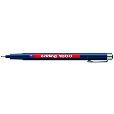 Abbildung von edding 1800 Präzisionsfeinschreiber blau 10 Stifte Linienbreite 0,5 mm Fineliner zum präzisen Schreiben und Skizzieren feine, metallgefasste Spitze Lineal schablonengeeignet
