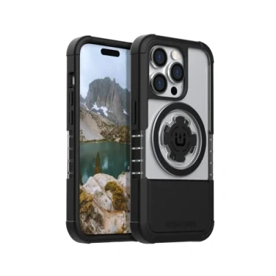 Abbildung von Rokform iPhone 14 Pro Hülle, Crystal Series, Dual Magnetic, Clear Apple Case, Cover with RokLock Twist Lock, Slim Drop Tested Armor (Clear)