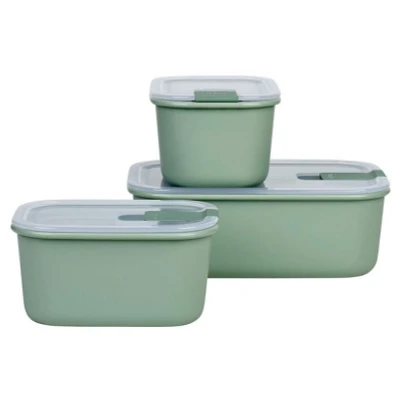 Abbildung von Mepal Aufbewahrungsschüssel Frischhaltedose EASYCLIP, 3 tlg., 1500ml, 2x 700ml, Glas, Kunststoff
