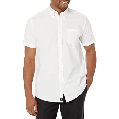Abbildung von Lee Uniforms Herren Kurzarmhemd Oxford, Weiß, Klein