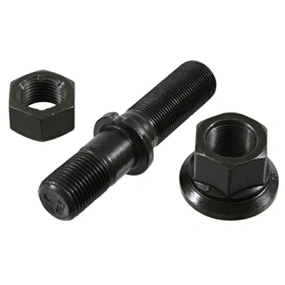 Abbildung von FEBI BILSTEIN 05209 Radbolzen M22 x 1,5, 2 112 10.9 mit Drucktellermutter, Kontermutter Mutter phosphatiert