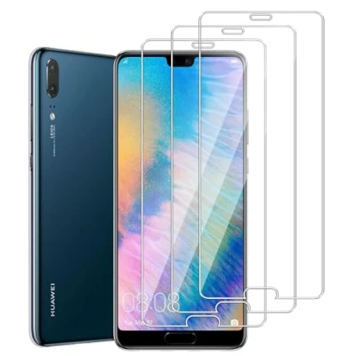 Abbildung von Dlxiks 3 Stück, Schutzfolie für Huawei P20, 9H Härte Folie Panzer Schutz Glas, Ultrabeständig,Anti Kratzen Hohe Klar Displayschutzfolie P20