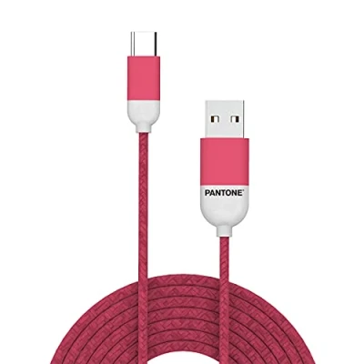 Abbildung von Celly PTTC0015P Pantone Typ C Kabel, 2,4 A Ausgang, 1 m Länge, Rosa