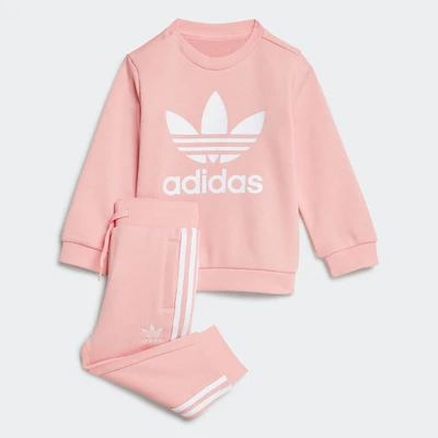 Abbildung von adidas Originals CREW Infant Unisex SET Sweatshirt für Kinder, Größe: 62, Semi pink spark