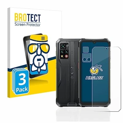 Abbildung von BROTECT Schutzglas für Blackview BV9200 (Display+Kamera) (3 Stück) Schutzfolie Panzer Folie Glas [Extrem Kratzfest 9H, Anti Fingerprint,