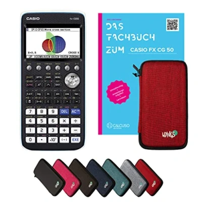 Abbildung von CALCUSO Standardpaket Rot mit Taschenrechner Casio FX CG 50