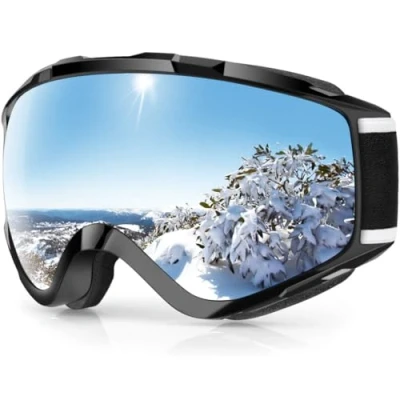 Abbildung von Findway Skibrille, Snowboard Brille für Brillenträger Herren Damen Erwachsene Jugendliche OTG UV Schutz Kompatibler Helm Anti Fog Skibrillen Sphärisch Verspiegelt