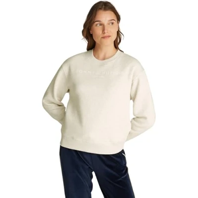 Abbildung von Tommy Hilfiger CORP LOGO Sweatshirt oatmeal, Damen, Größe: XS, Oatmeal