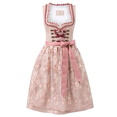 Abbildung von Stockerpoint Damen Dirndl Alena Kleid für besondere Anlässe, Altrosa, 38