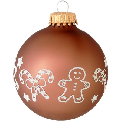 Abbildung von Krebs Glas Lauscha Weihnachtsbaumkugel CBK00046, Weihnachtsdeko, Christbaumschmuck, Christbaumkugeln (4 St), aus Glas, mit Weihnachts Motiv