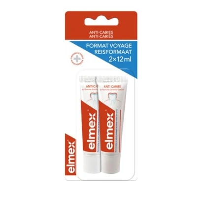 Abbildung von Elmex Zahnpasta gegen Karies, Reise Tubes, 2 x 12 ml