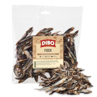 Abbildung von DIBO Fisch 200g Beutel Sprotte Baltic Hering, getrocknet, Snack oder Leckerli für Hunde, Barf Topping, Hundefutter wertvolle Omega 3 und 6 Fettsäuren als Katzen geeignet